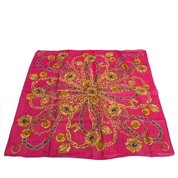 CELINE 100% Cotton Scarf - Picture 1 of 3